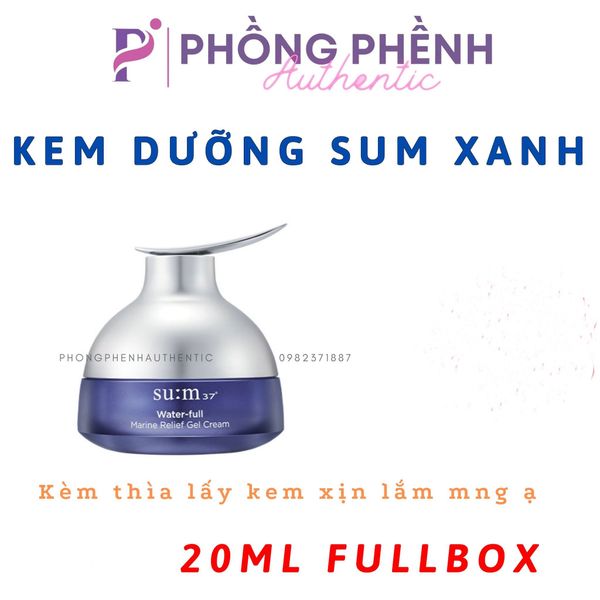KEM DƯỠNG ẨM DẠNG GEL SUM 37 WATER FULL MARINE RELIEF GEL CREAM FULLBOX 20ML