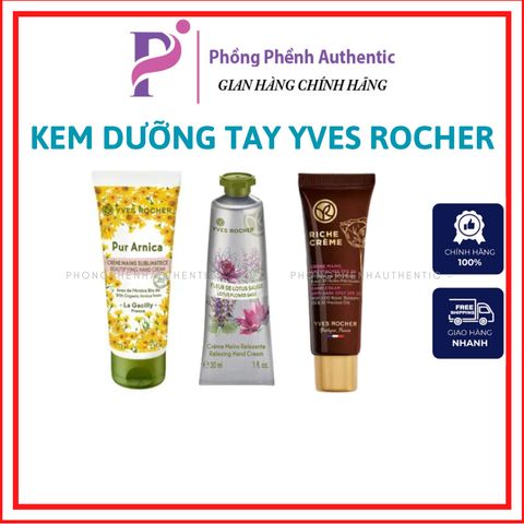 Kem dưỡng da tay Yves Rocher Hand Cream các loại fullsize 30ml - PHỒNG PHỀNH