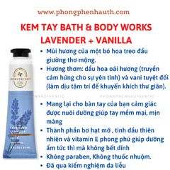 KEM DƯỠNG DA TAY BATH &BODY WORKS TUÝP 29ML