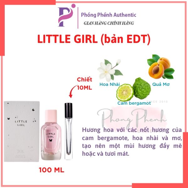 Nước hoa bé gái Zara các mùi EDT 50ml -100ml ( đủ bill ) - PHỒNG PHỀNH