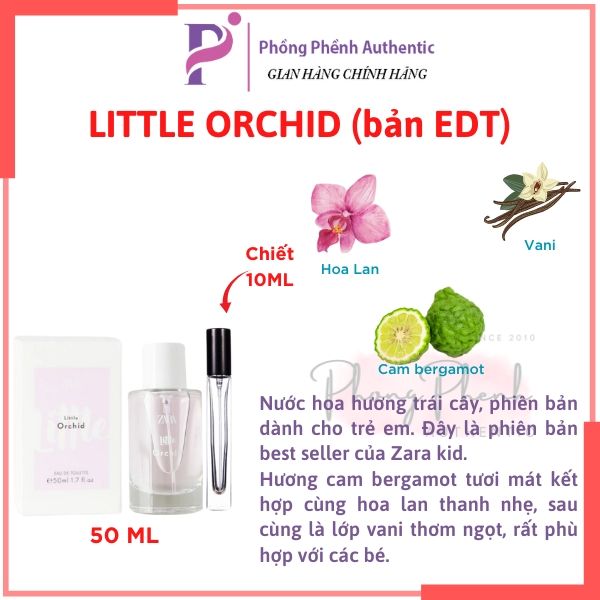 Nước hoa bé gái Zara các mùi EDT 50ml -100ml ( đủ bill ) - PHỒNG PHỀNH