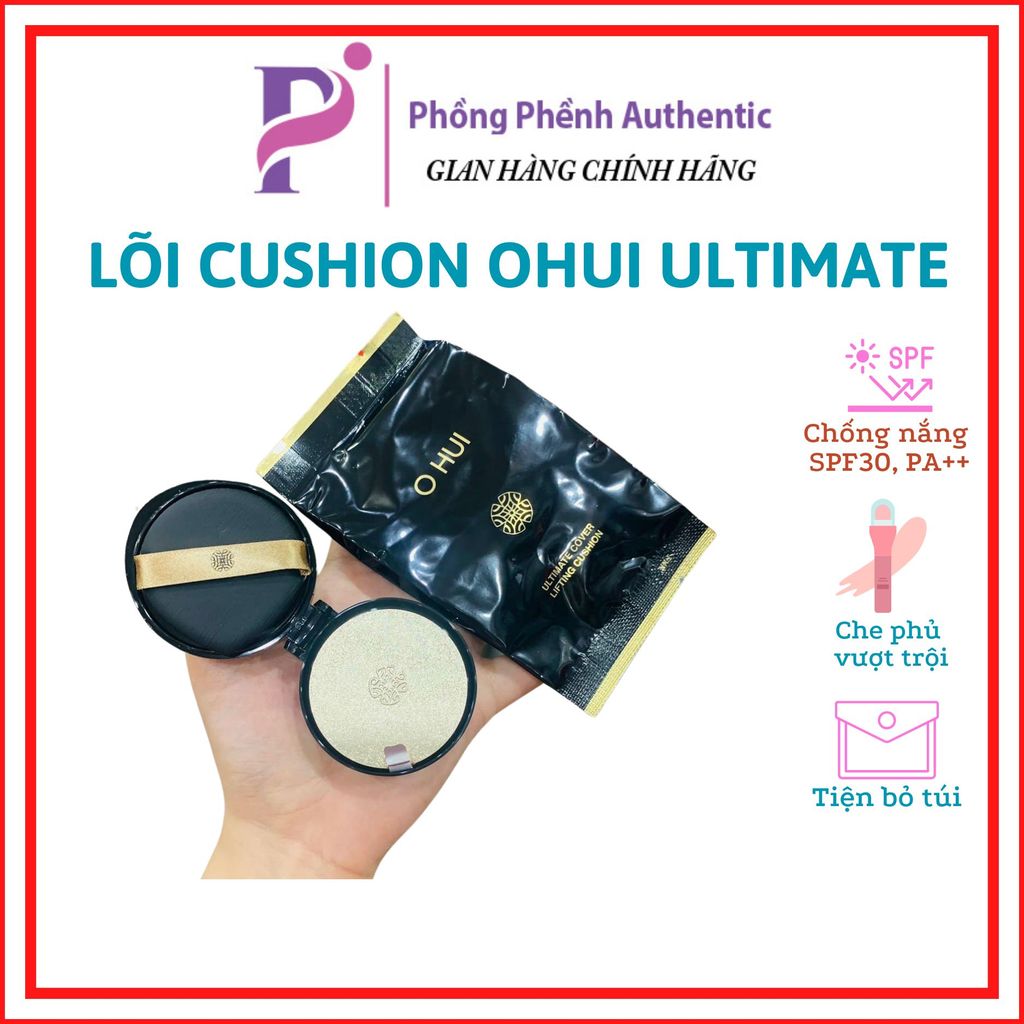 Set Phấn Nước O Hui Hoa Hồng Ultimate Cover Lifting Cushion SPF 50+/PA+++ Phiên Bản Mới 15gx3. PHỒNG PHỀNH