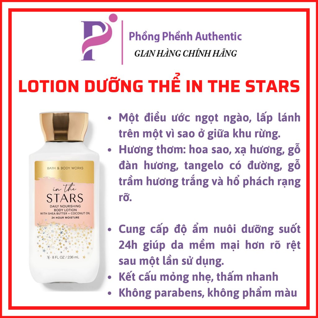 Dưỡng thể nước hoa Bath & Body Works  Body Lotion 236ml