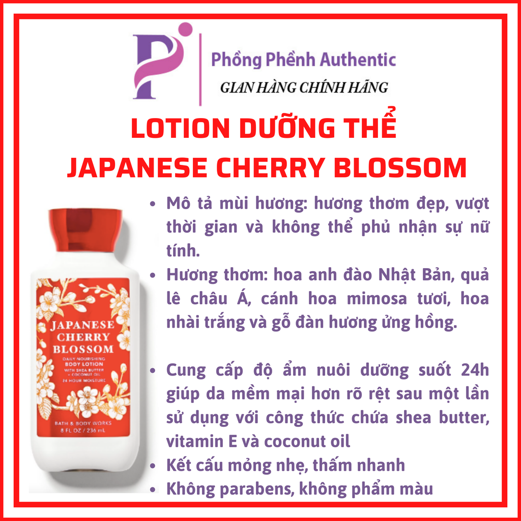 Dưỡng thể nước hoa Bath & Body Works  Body Lotion 236ml