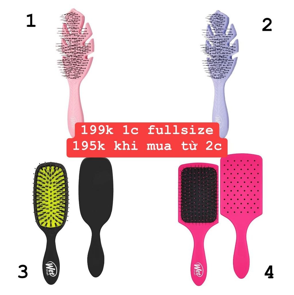 Lược gỡ rối WET BRUSH full size mua sale