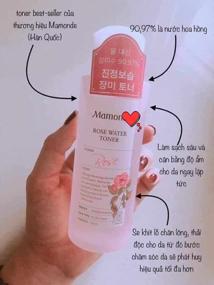 CHỈ TRẢ ORDER] Nước hoa hồng Mamonde Rose Water Toner – Phồng Phềnh  Authentic