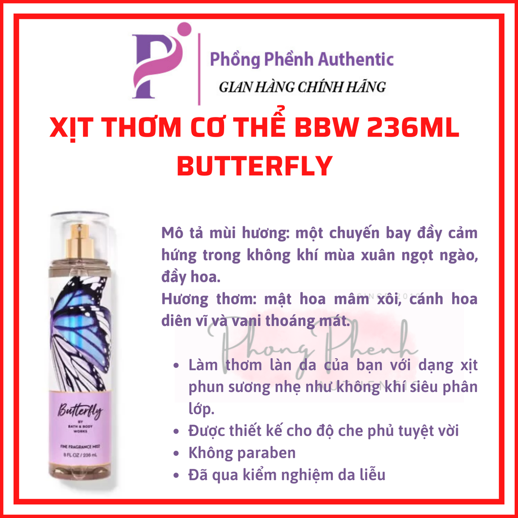 XỊT THƠM CƠ THỂ BATH & BODY WORKS BODY MIST 236ML
