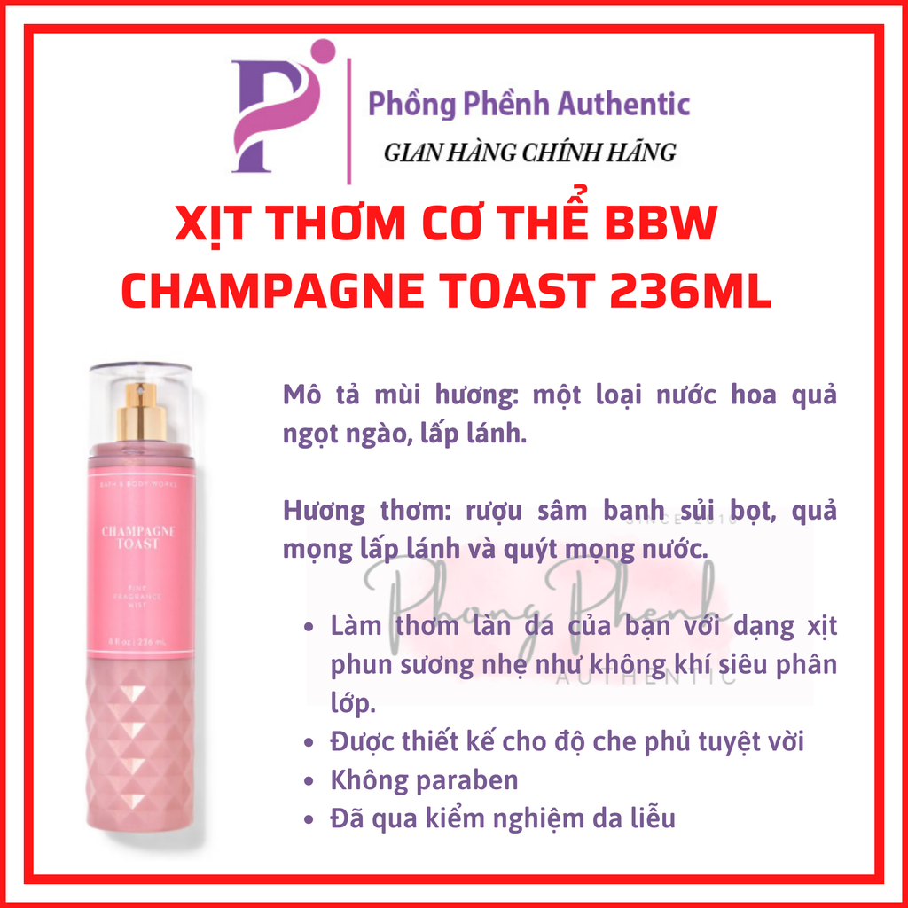 XỊT THƠM CƠ THỂ BATH & BODY WORKS BODY MIST 236ML