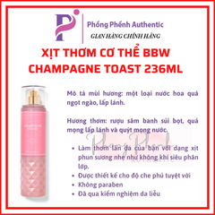XỊT THƠM CƠ THỂ BATH & BODY WORKS BODY MIST 236ML