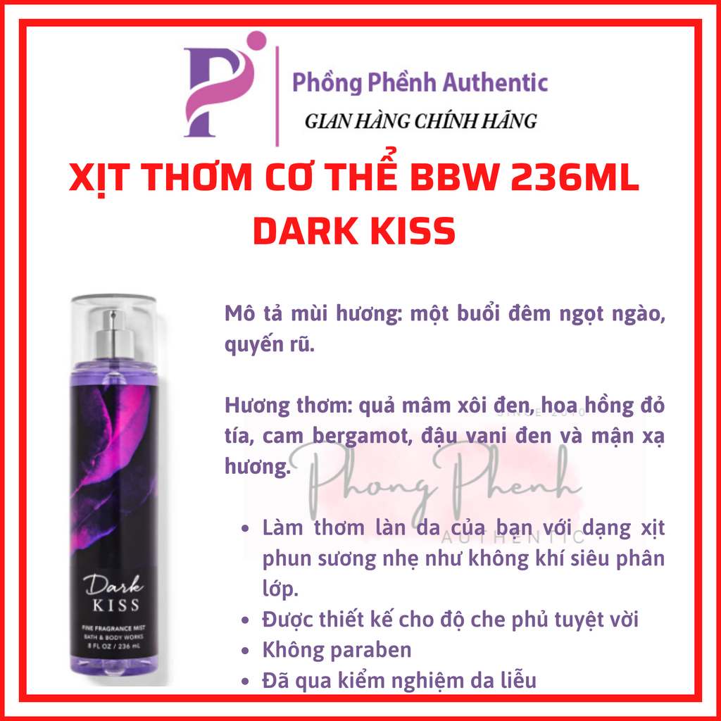 XỊT THƠM CƠ THỂ BATH & BODY WORKS BODY MIST 236ML