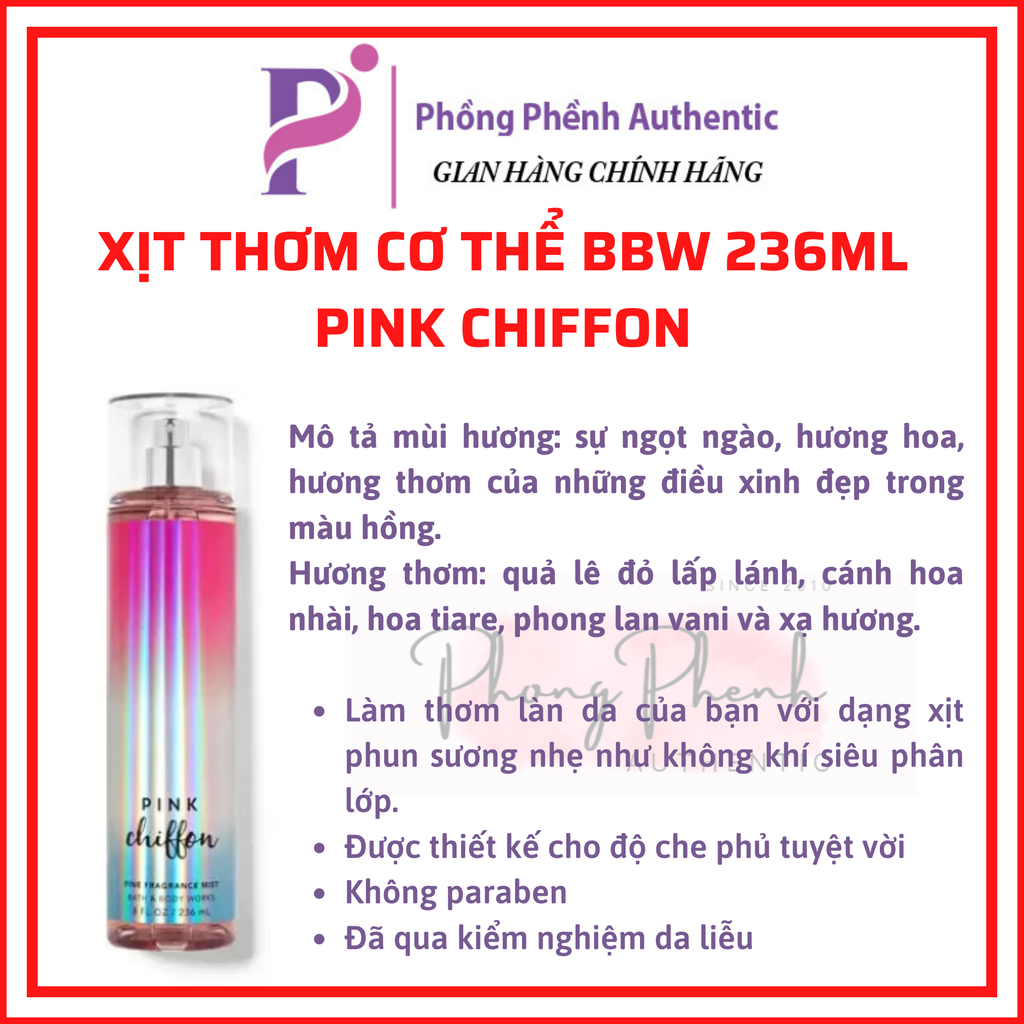 XỊT THƠM CƠ THỂ BATH & BODY WORKS BODY MIST 236ML