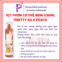 XỊT THƠM CƠ THỂ BATH & BODY WORKS BODY MIST 236ML