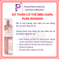 XỊT THƠM CƠ THỂ BATH & BODY WORKS BODY MIST 236ML