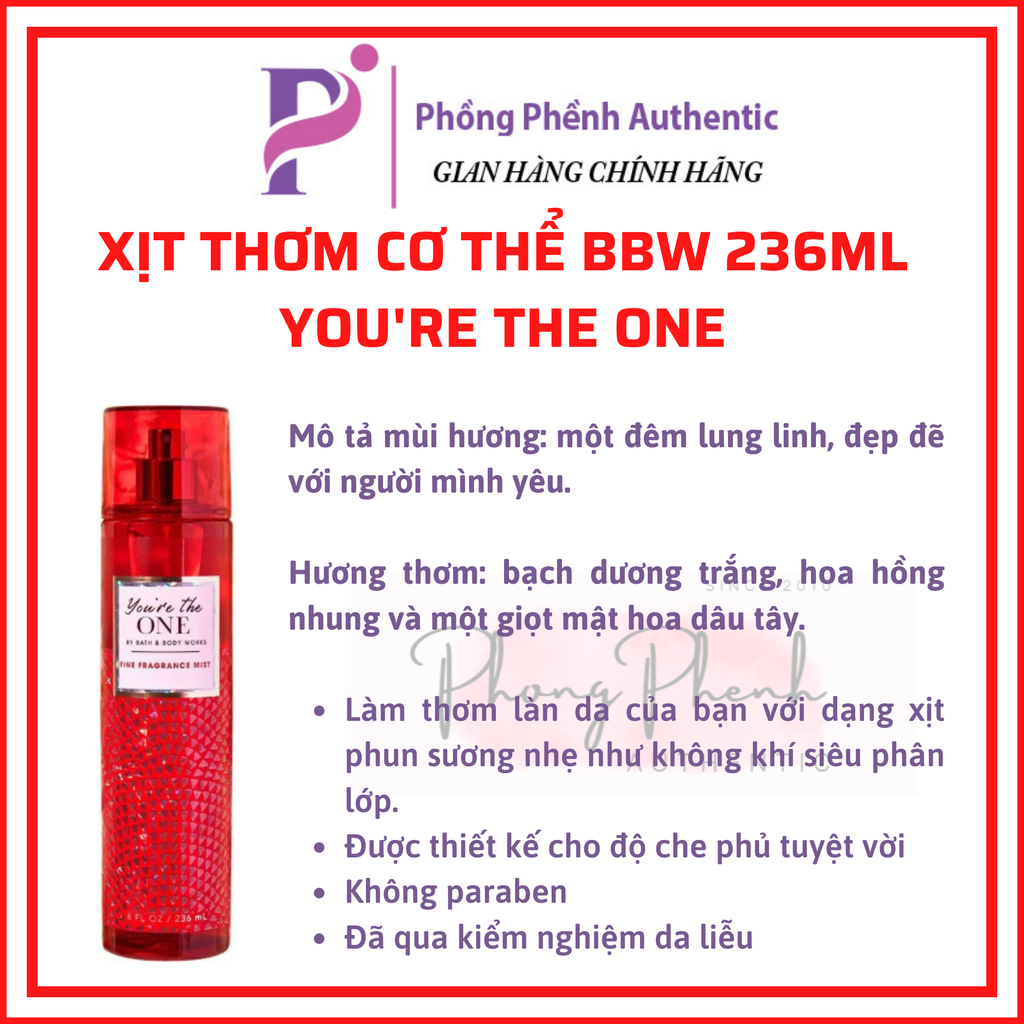 XỊT THƠM CƠ THỂ BATH & BODY WORKS BODY MIST 236ML