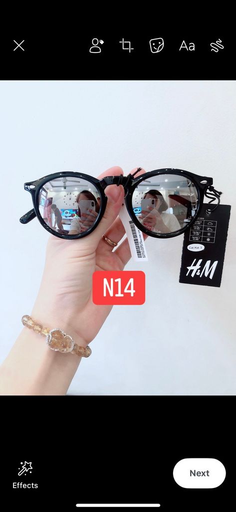 Kính Nam HM có bill mua hàng - Ảnh shop chụp