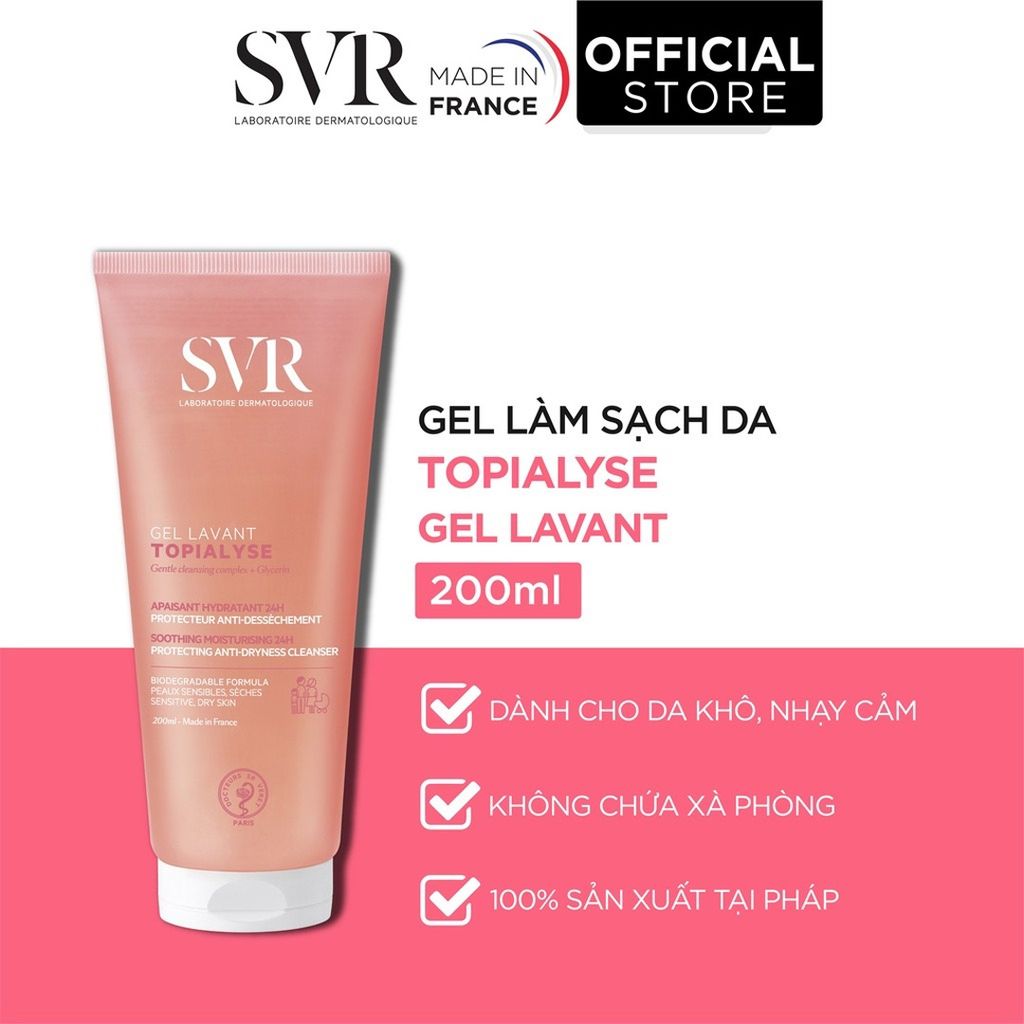 Sữa rửa mặt SVR Sebiaclear Gel Moussant Purifying and exfoliating soap-free cleanser dạng gel
