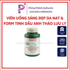 Viên uống tinh dầu hoa anh thảo - tinh dầu hoa anh thảo lưu ly hữu cơ Nat & Form