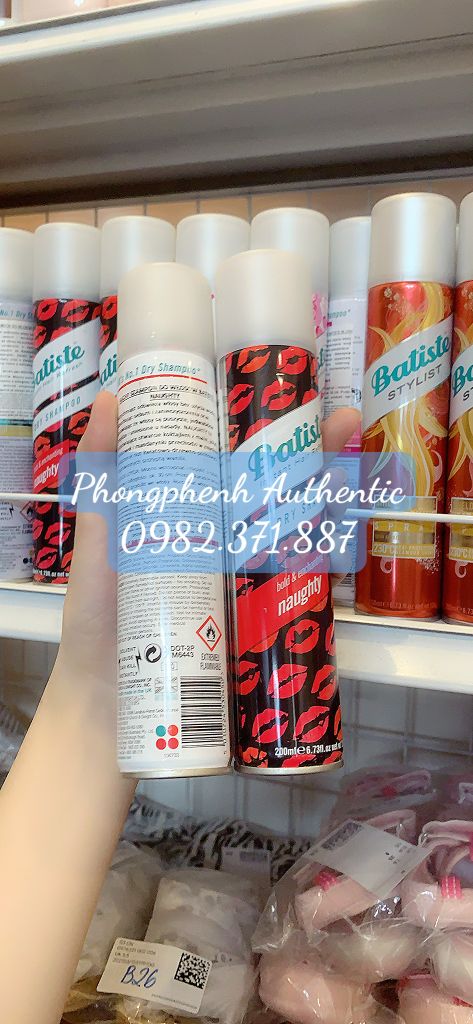 DẦU GỘI KHÔ BATISTE DRY SHAMPOO 200ML