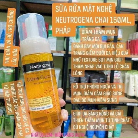 Sữa rửa mặt Neutrogena Clear & Soothe with Turmeric 150ml