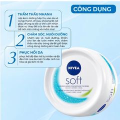 KEM DƯỠNG ẨM NIVEA SOFT HŨ 200ML BẢN ĐỨC - PHỒNG PHỀNH