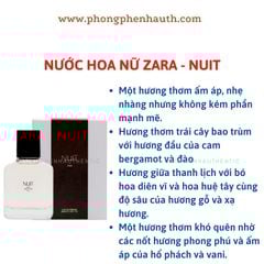 [30ML] Nước hoa Nữ ZARA các mùi mua sale