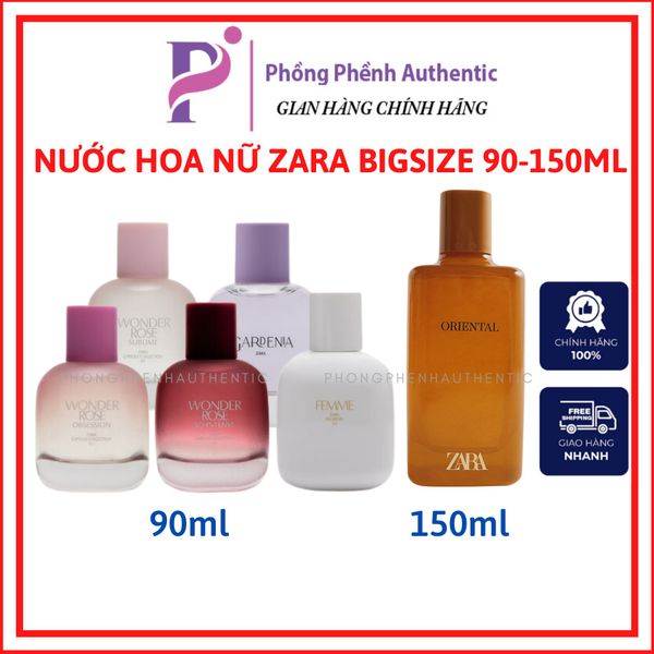 NƯỚC HOA NỮ ZARA CÁC MÙI BIG SIZE 90ML - 150ML