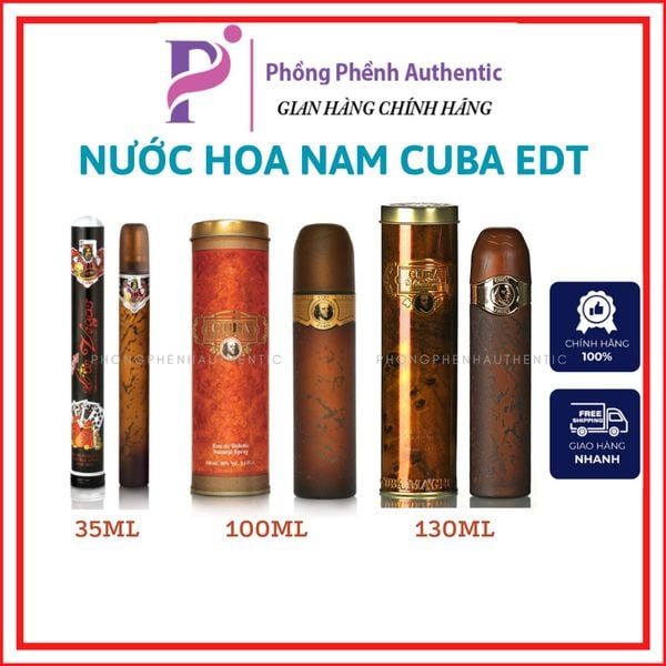 Nước hoa Nam Cuba Gold - Cuba Magnum Eau de Toilette Spray 35ml - 100ml - 130ml - PHỒNG PHỀNH