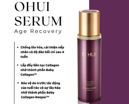TINH CHẤT DƯỠNG CHỐNG LÃO HÓA, CHỐNG NHĂN OHUI SERUM AGE RECOVERY CHAI 25ML NO BOX DATE 11/26