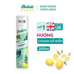 DẦU GỘI KHÔ BATISTE DRY SHAMPOO 200ML