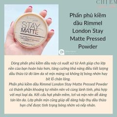 Phấn phủ Rimmel London Stay Matt Pressed Powder fullsize - PHỒNG PHỀNH