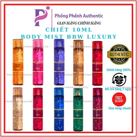[CHIẾT 10ML LUXURY] XỊT THƠM TOÀN THÂN BODY MIST BATH & BODY WORKS - PHỒNG PHỀNH