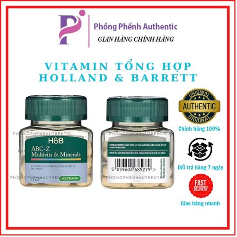 Viên uống Vitamin tổng hợp ABC - Z Holland & Barrett Multivits & Minerals 30 viên