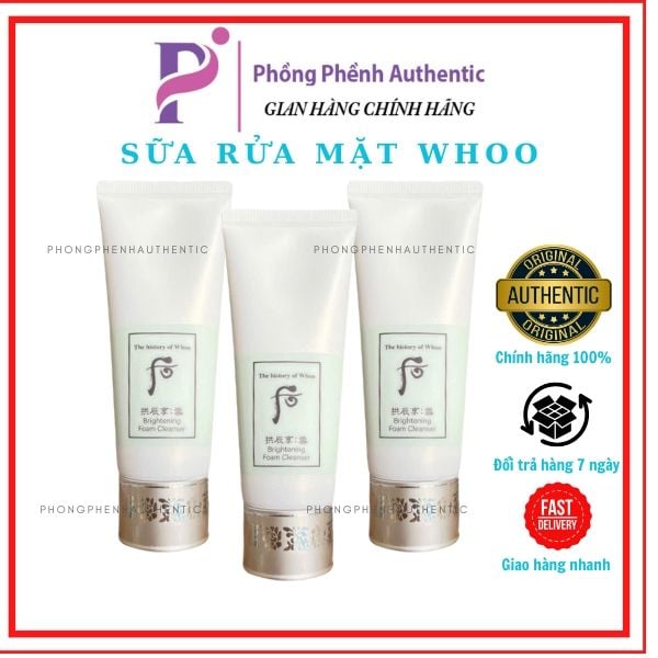 Sữa Rửa Mặt Làm Trắng Da Hoàng Cung Whoo 100ml Brightening Foam Cleanser