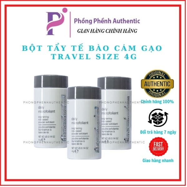 [Minisize]BỘT CÁM GẠO TẨY DA CHẾT TÁI TẠO, SÁNG DA DERMALOGICA DAILY MICROFOLIANT 4gr