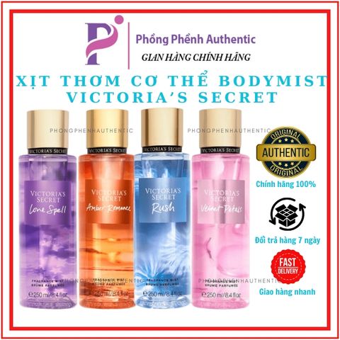 [ Đủ Mùi ] XỊT THƠM TOÀN THÂN BODY MIST VICTORIA'S SECRET 250ML - PHỒNG PHỀNH