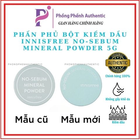 PHẤN PHỦ KIỀM DẦU INNISFREE NO SEBUM BẢN MỚI HŨ 5g