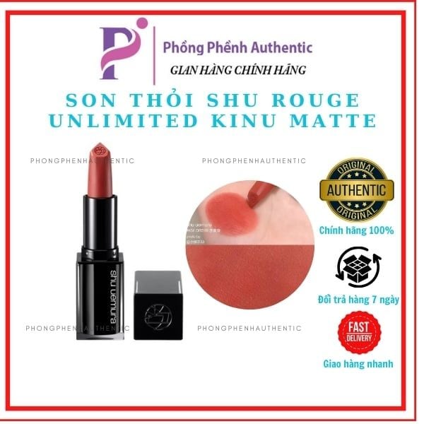 Son Thỏi Shu Uemura Rouge Unlimited Kinu Matte Màu 599 3.3g