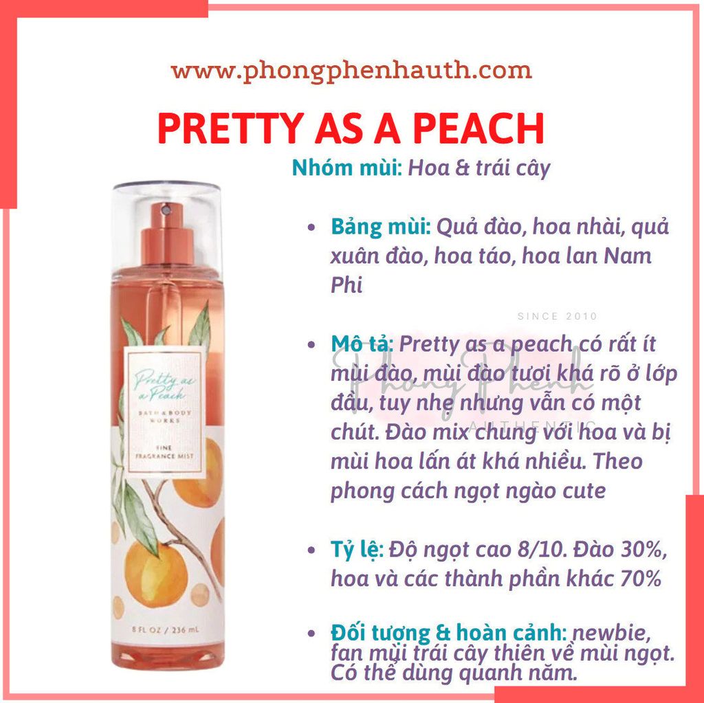 (Đủ mùi) BEST SELLER 10ml xịt thơm toàn thân body mist Bath & Body Works - PHỒNG PHỀNH