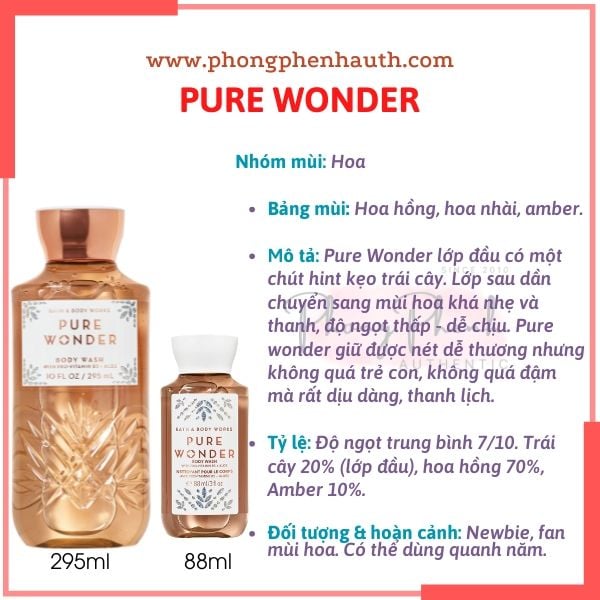 [TRAVEL SIZE] SỮA TẮM LƯU HƯƠNG NƯỚC HOA SHOWER GEL BATH & BODY WORK NAM - NỮ 88ML