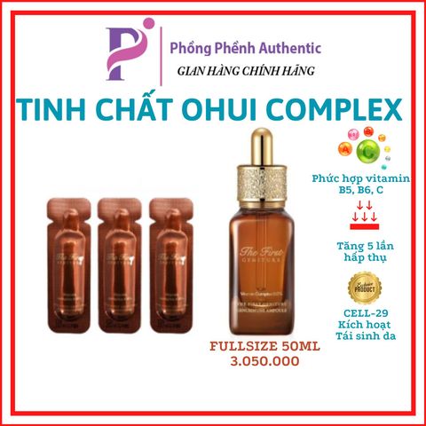 Tinh chất dưỡng OHUI THE FIRST Geniture Grnummune Vitamin Complex 8.0% Ampoule - Sample 1ml
