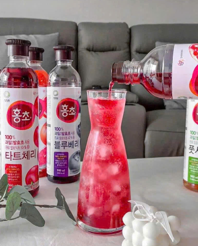 Nước Uống Giấm Mâm Xôi, Giấm Lựu Daesang Hàn Quốc- Giúp Giảm Cân, Đẹp Da 500ml - 900ml