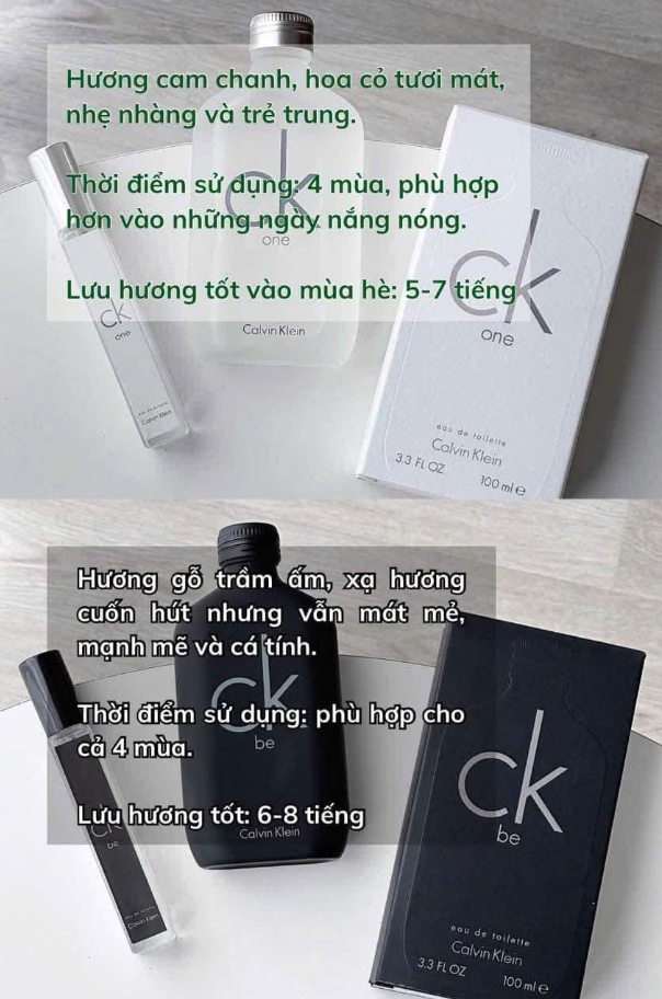 Nước hoa Nam - Nữ Unisex CK One - CK Be đủ size 100ml , 200ml - PHỒNG PHỀNH