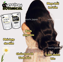 1 Túi Dầu gội/Dầu Xả Hatomugi Botanical Táo Đen Nhật Bản giảm rụng kích mọc tóc phục hồi hư tổn 400ml - PHỒNG PHỀNH