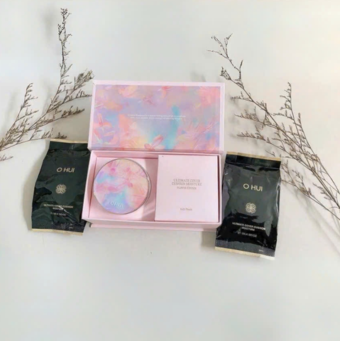 Set Phấn Nước Ohui Ultimate Cover Cushion Moisture SPF50+/PA+++