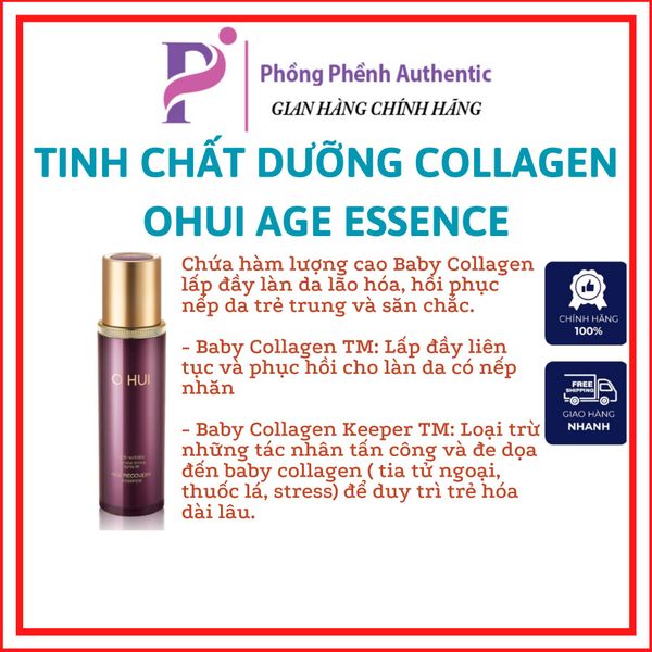 TINH CHẤT DƯỠNG CHỐNG LÃO HÓA, CHỐNG NHĂN OHUI SERUM AGE RECOVERY CHAI 25ML NO BOX DATE 11/26