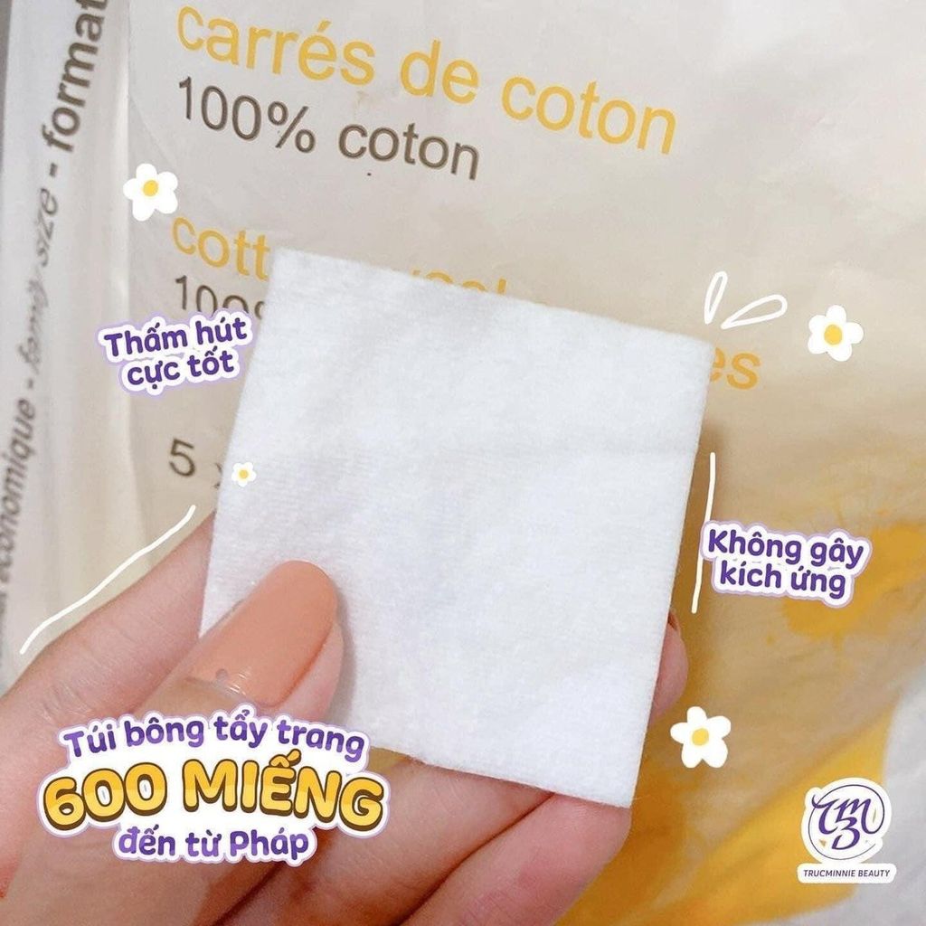 BÔNG TẨY TRANG SANTE LE SOIN LARETAT PUR TÚI 600 MIẾNG