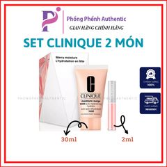 Minisize - SET CLINIQUE MERRY MOISTURE 2 MÓN: KEM DƯỠNG 30ML + SON BÓNG 2ML