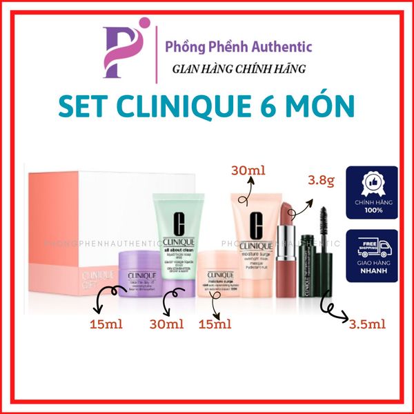 Minisize - SET CLINIQUE GIFT  6 MÓN - PHỒNG PHỀNH