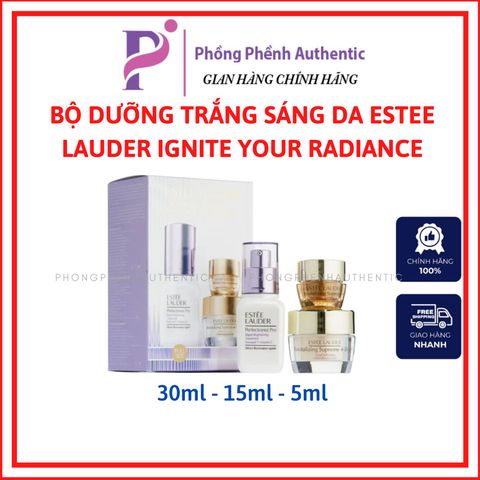 Bộ sản phẩm dưỡng trắng sáng da Estee Lauder Ignite Your Radiance 3 món