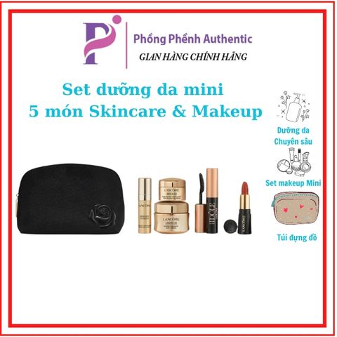 Set 5 món Dưỡng da và Makeup Lancome